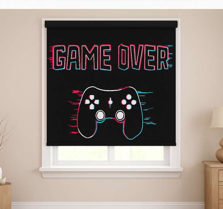 "Game over" geek roller blind - TenStickers