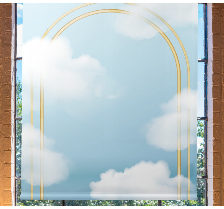 Golden arching pattern cloud roller blind - TenStickers