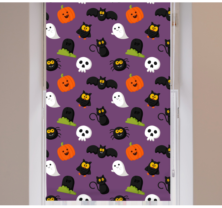 Halloween Themed Characters fun roller blind - TenStickers