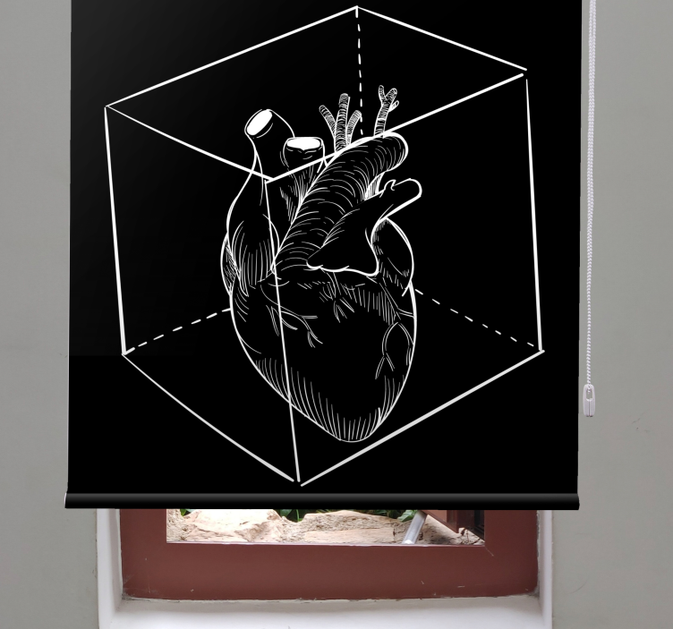 Heart Anatomy Illustration fun roller blind - TenStickers
