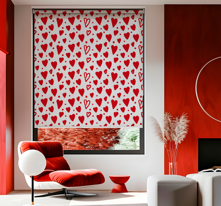 hearts pattern Romantic blind - TenStickers