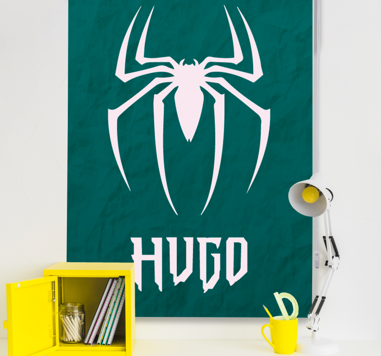Hero of spider Geek personalised roller blind - TenStickers
