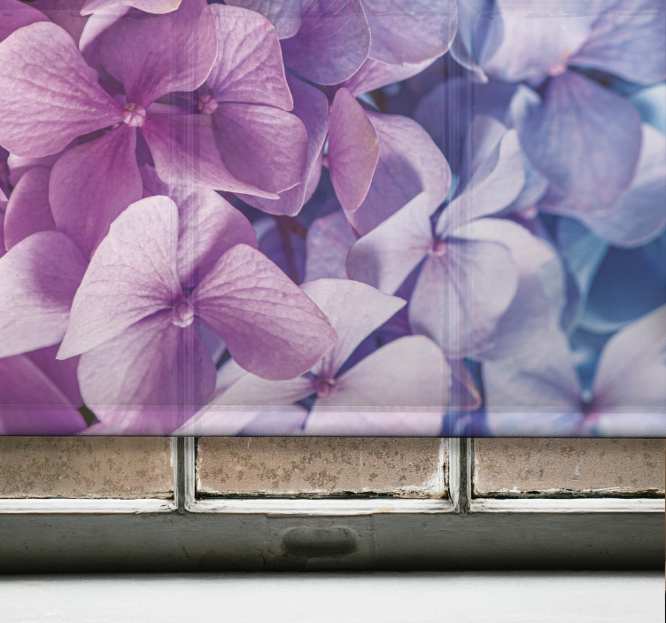 Hydrangea Petal Cluster flowers and plants roller blind - TenStickers