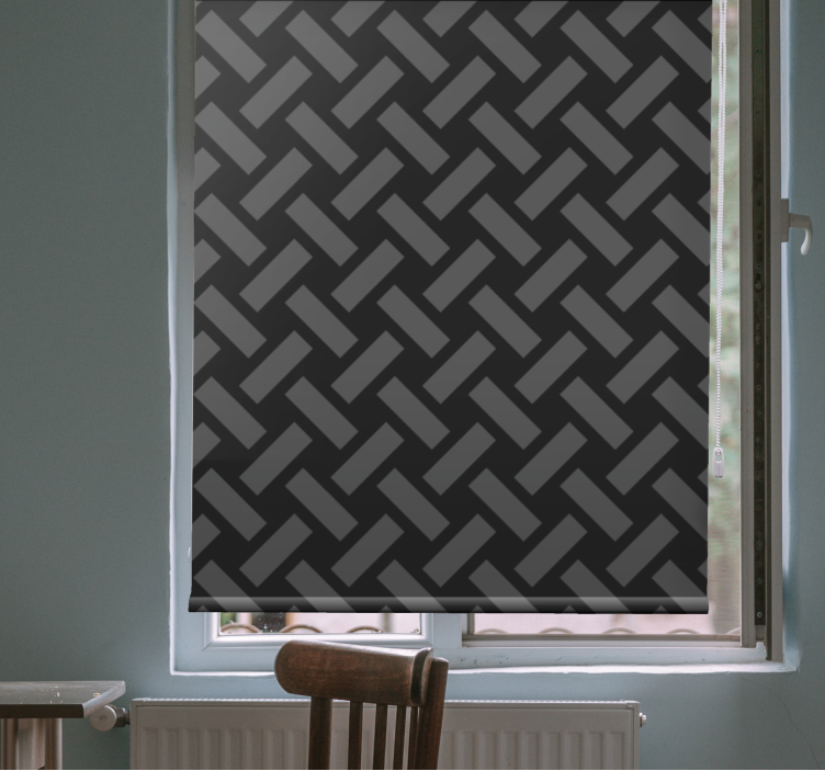 Interwoven pattern texture and pattern roller blind - TenStickers