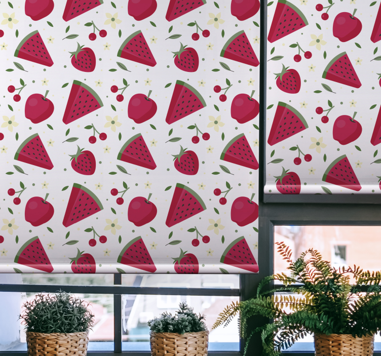 Juicy Watermelon Patterns fruit and vegetable roller blind - TenStickers