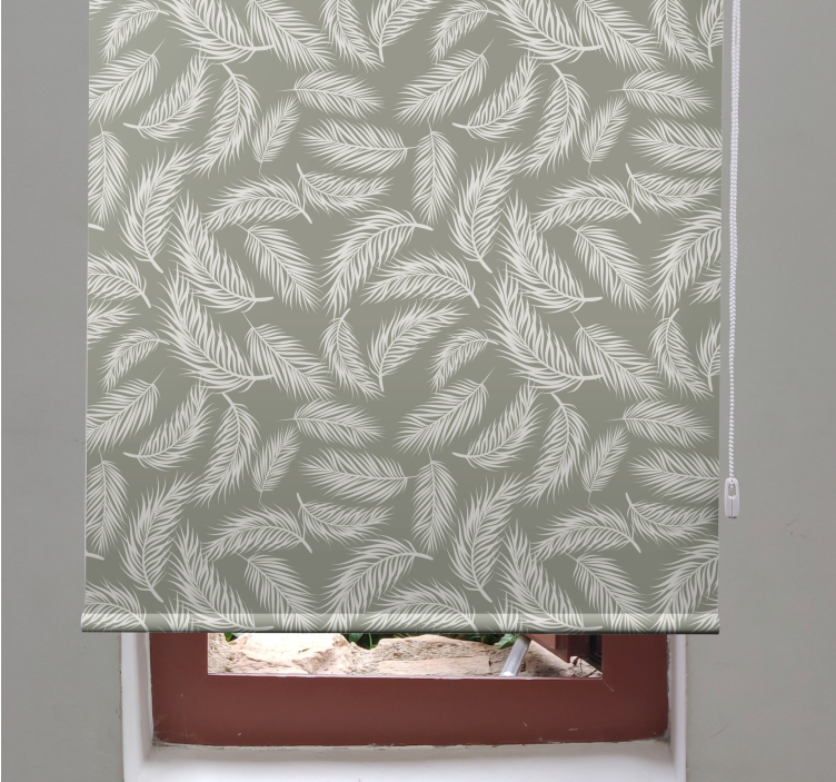 Leaf Patterned Design flowers and plants roller blind - TenStickers