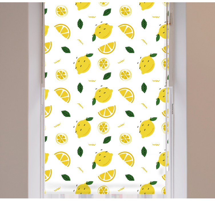 Lemon and slices of lemon Modern blind - TenStickers