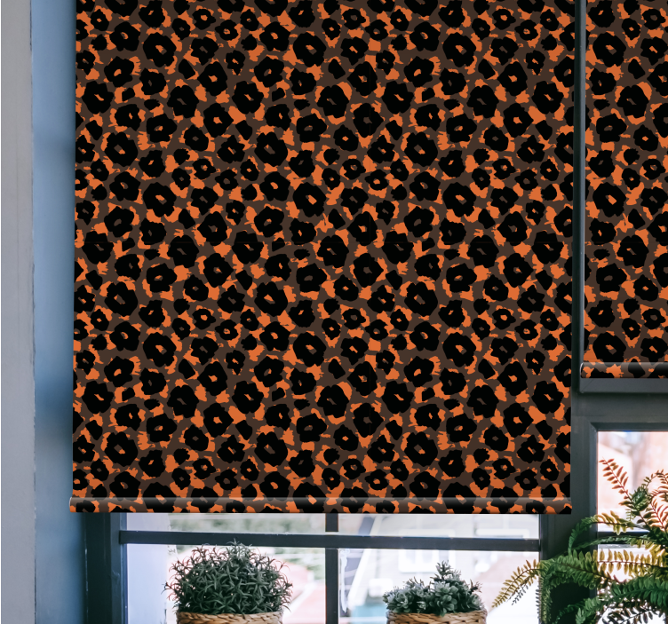 Leopard Motif animal roller blind - TenStickers