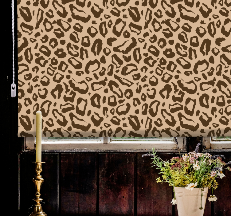 Leopard Print Design animal roller blind - TenStickers