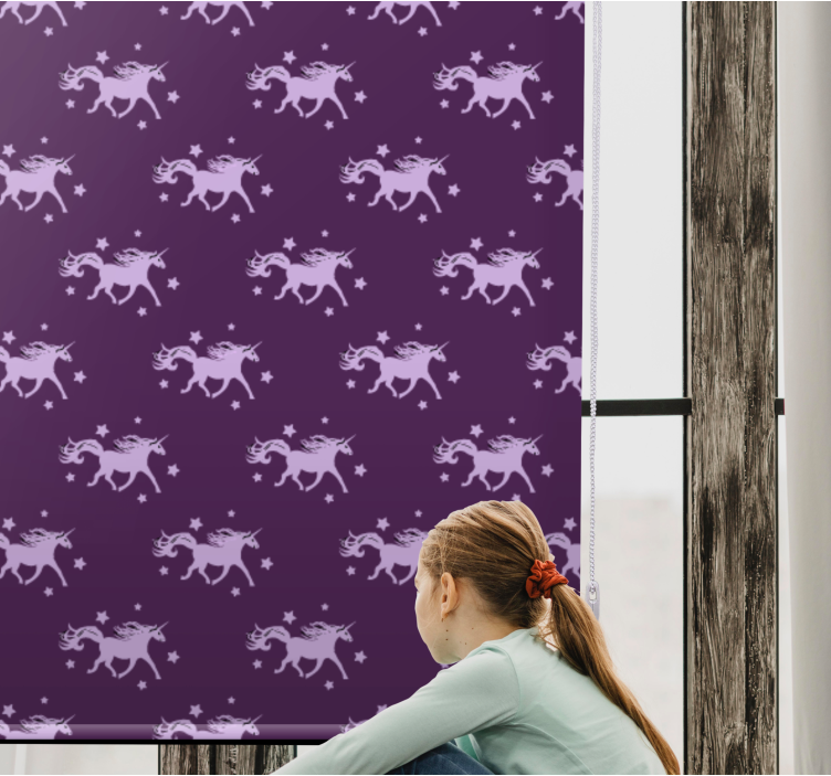 Magical Unicorn Pattern animal roller blind - TenStickers