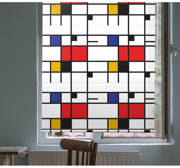Mondrian geometric art Blind painting - TenStickers