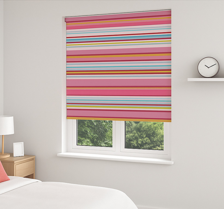 Multicolor Stripe Pattern teenage bedroom roller blind - TenStickers