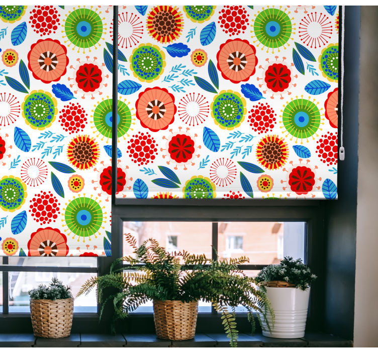 Multicolour Polish Flower blind - TenStickers