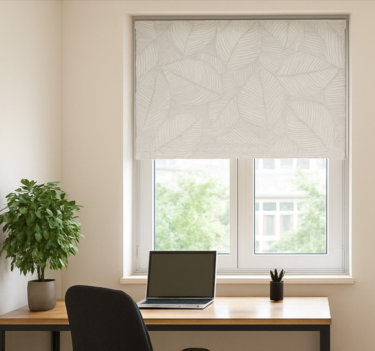 Office roller blind leafy canopy design - TenStickers