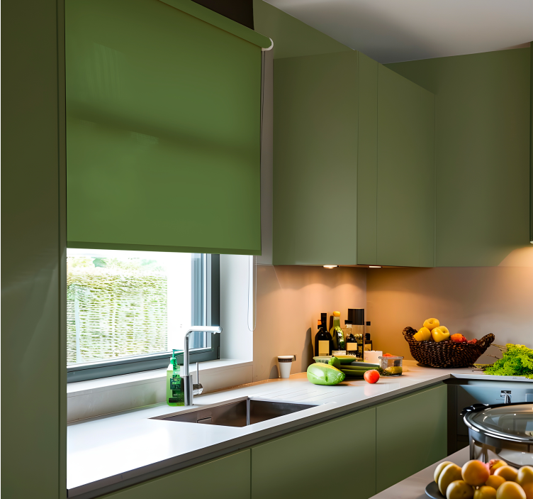 Olive shades green window shade - TenStickers