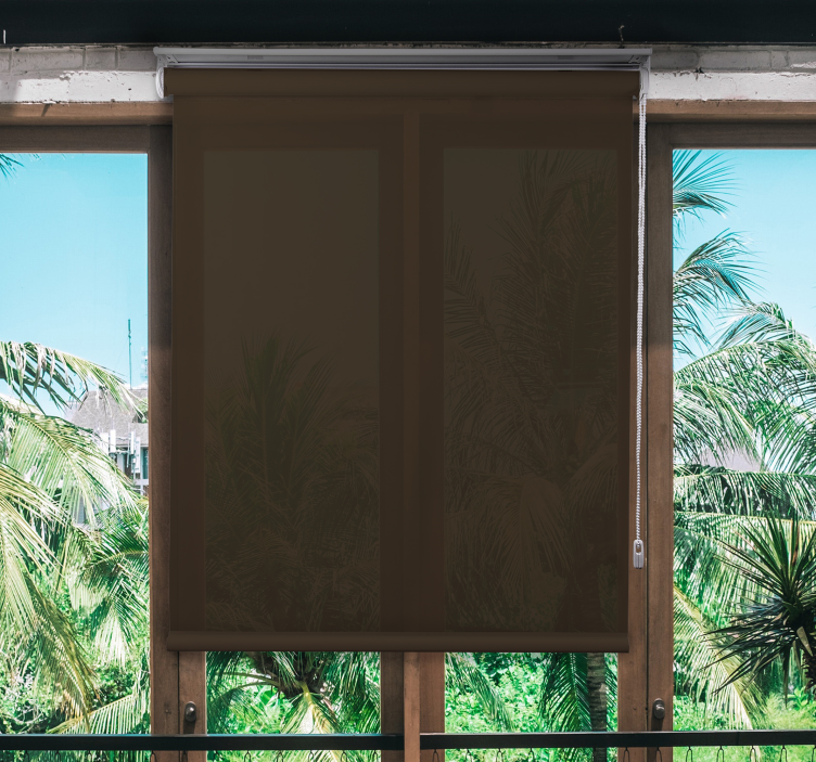 Opaque Simplicity brown roller blind - TenStickers