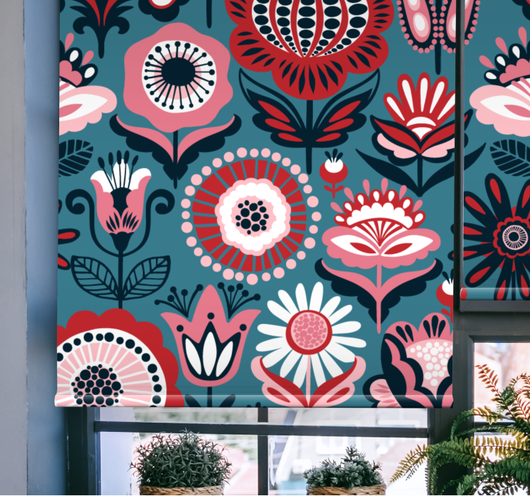 Ornamental pattern Flower blind - TenStickers