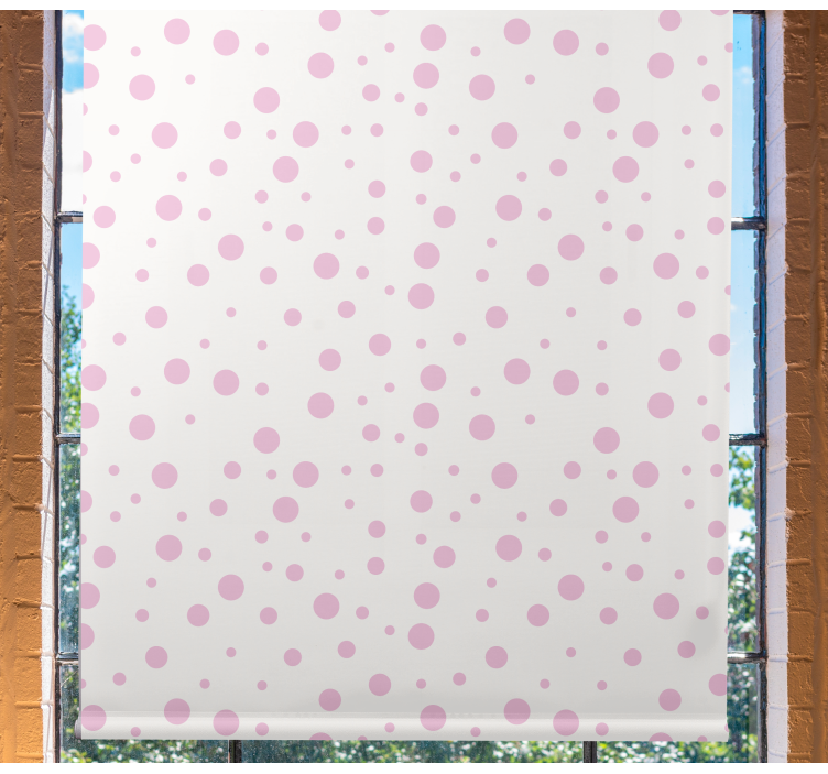 Pink dotted patterns teenage bedroom roller blind - TenStickers