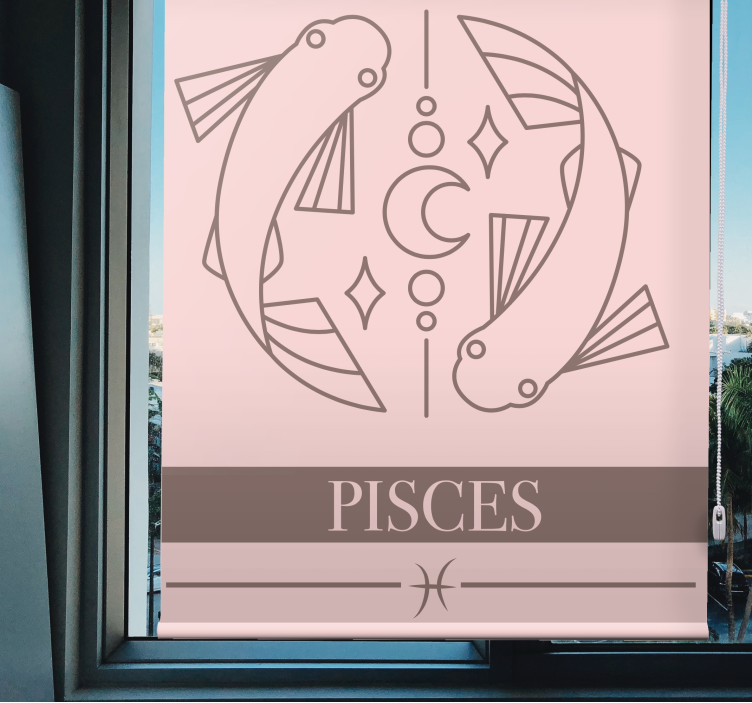 Pisces Zodiac Design custom roller blind - TenStickers