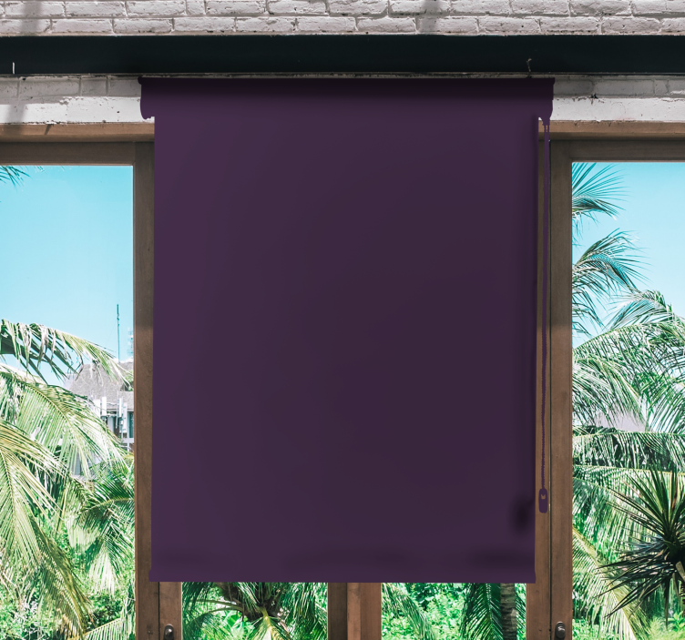 Plum purple plain color Elegant blind - TenStickers