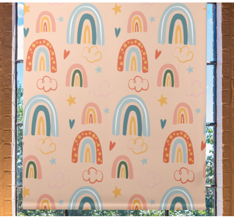 Rainbow pattern delight children room roller blind - TenStickers