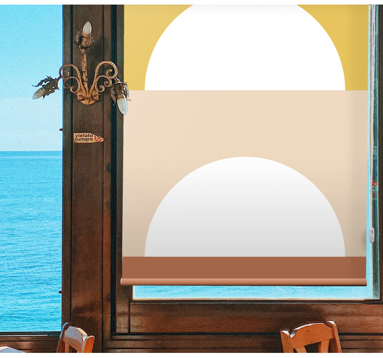 Rising Sun Circles modern roller blind - TenStickers