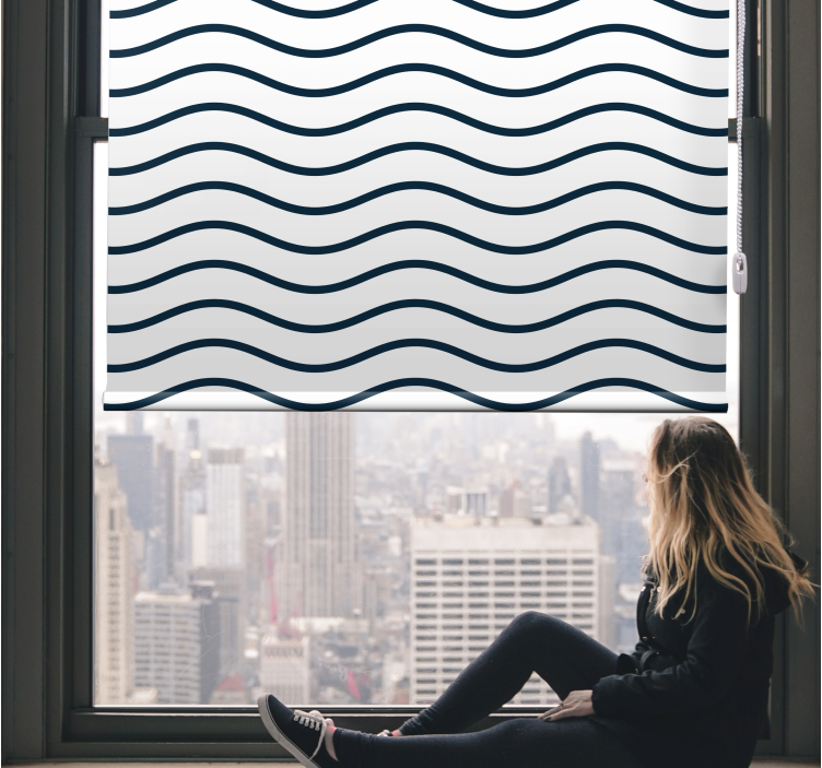 Simple lines pattern Modern blind - TenStickers