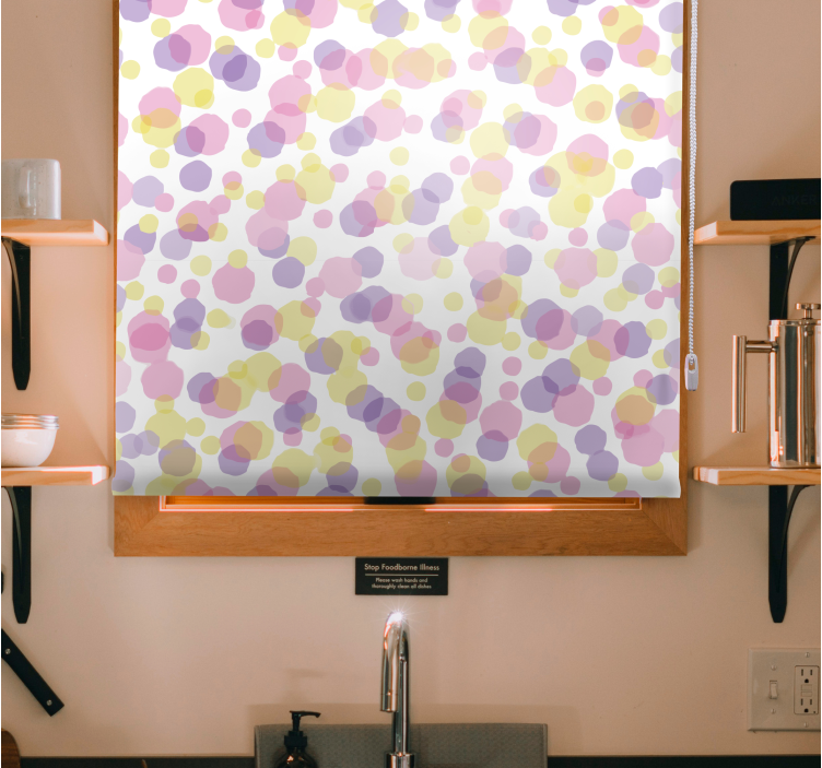 Soft Circle Pattern coloured roller blind - TenStickers