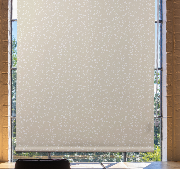 Soft Leaf Theme flowers and plants roller blind - TenStickers