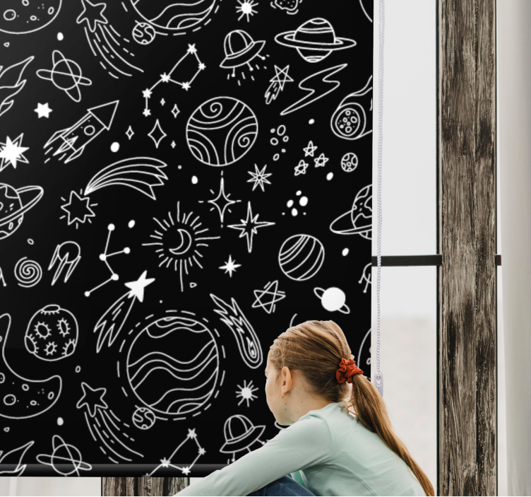 Space Exploration Theme geek roller blind - TenStickers