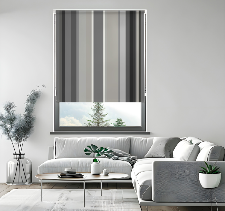 Striped gray pattern elegant blind - TenStickers