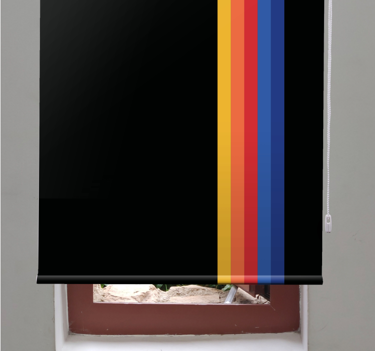 Stripes in bold contrast modern roller blind - TenStickers