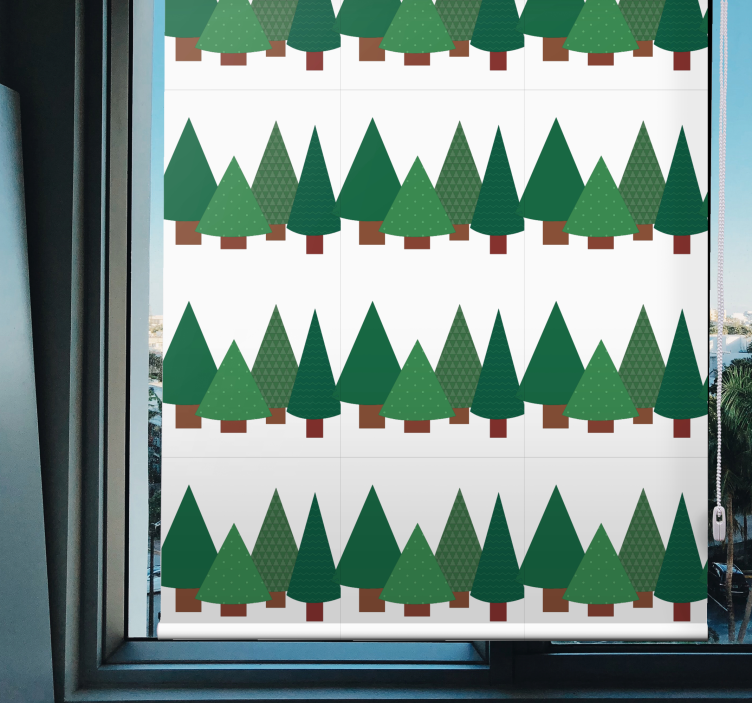 Simple forest pattern tree roller blind - TenStickers