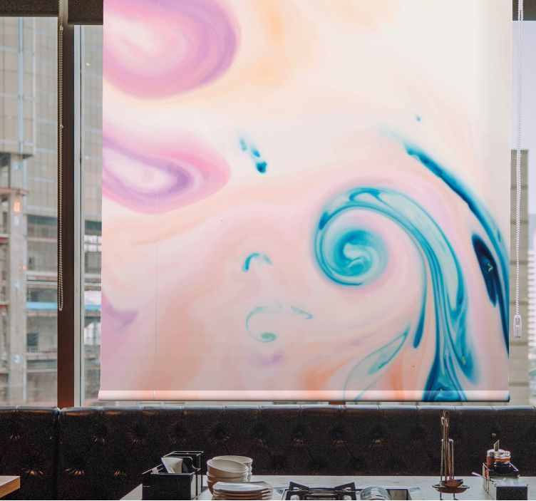Swirling Pastel Gradient art roller blind - TenStickers