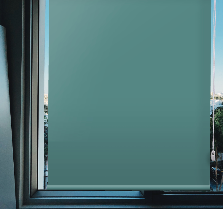 Teal blue plain color Elegant blind - TenStickers