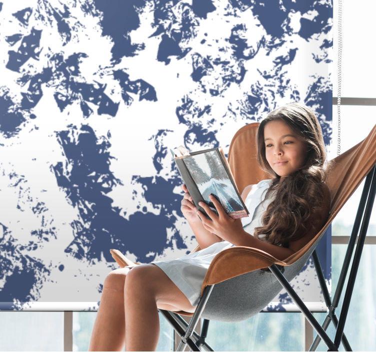 Texture and pattern roller blind abstract blue design - TenStickers