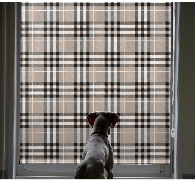 Texture and pattern roller blind classic checkered design - TenStickers
