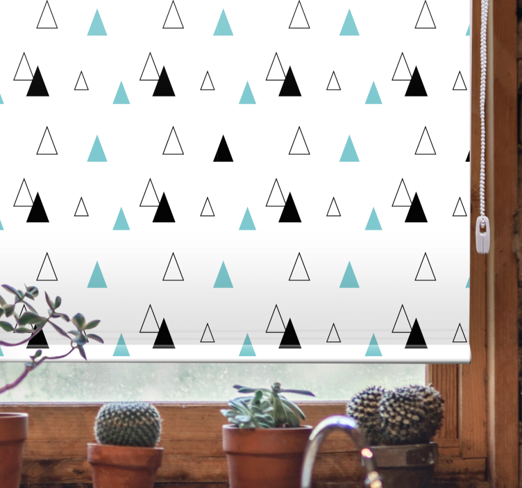 Minimalist triangle pattern scandinavian roller blind - TenStickers