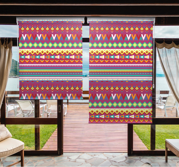 Tribal pattern design original roller blind - TenStickers