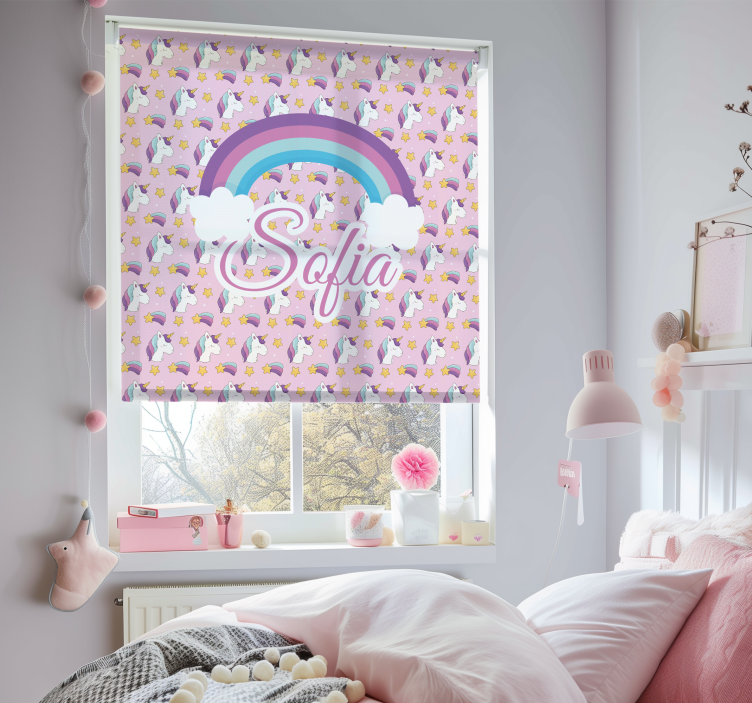 Unicorn pattern custom window blind - TenStickers