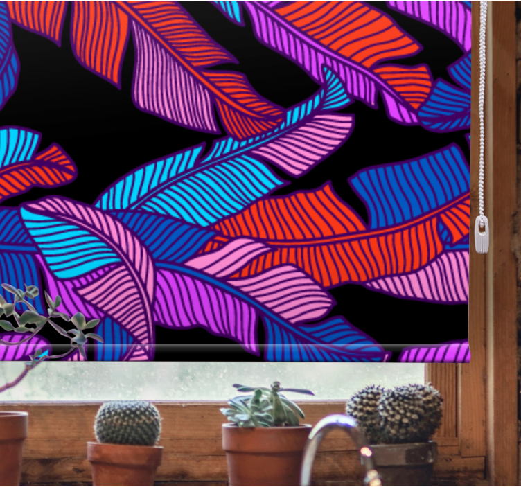 Electric plume pattern original roller blind - TenStickers