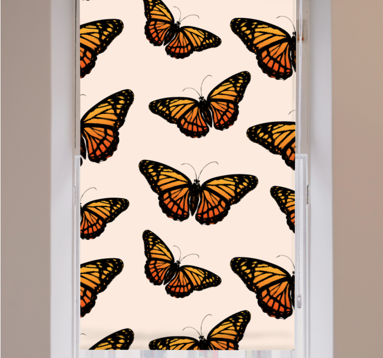Vibrant Pattern butterfly roller blind - TenStickers