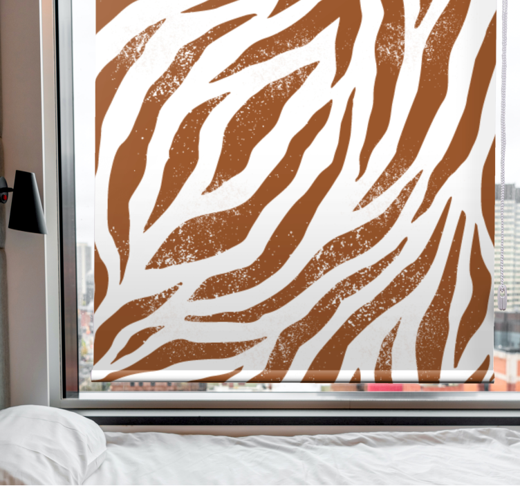 Zebra Stripe Motif animal roller blind - TenStickers
