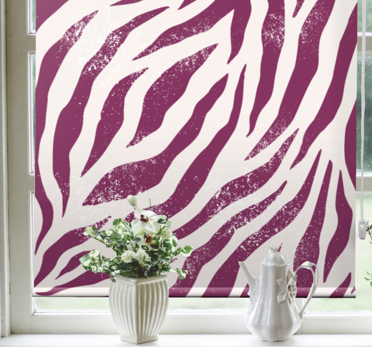 Zebra Stripe Theme animal roller blind - TenStickers