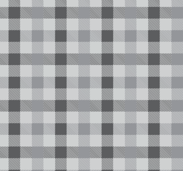 Grey gingham pattern kitchen roller blind - TenStickers