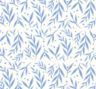 Blue and white pattern bathroom roller blind - TenStickers
