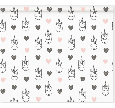 Nordic unicorns pattern children room roller blind - TenStickers
