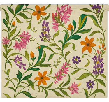 Ornate Floral Vines kitchen roller blind - TenStickers