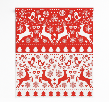 Nordic Reindeer Pattern living room roller blind - TenStickers