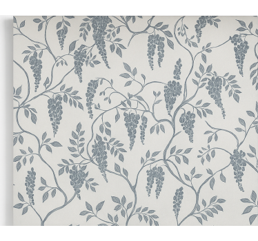 Navy off-white grapevine dining room roller blind - TenStickers